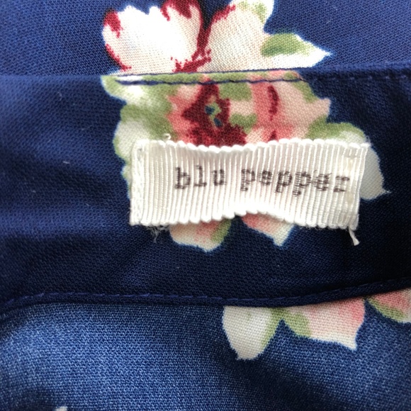 Blu Pepper Sleeveless Blouse Size S Navy Pink - Picture 6 of 8